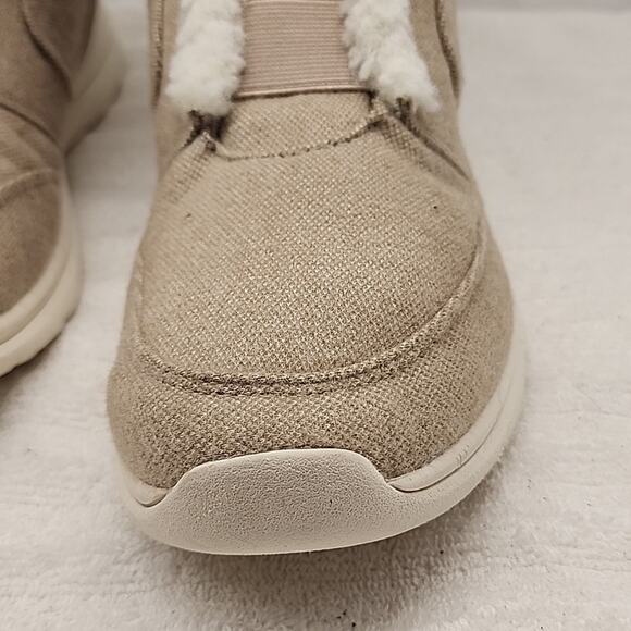 RYKA EVEREST GORE ANKLE BOOTS TAN LADIES SIZE 11/M IN VGUC SHEARLING FUR SLIP-ON - Picture 5 of 16
